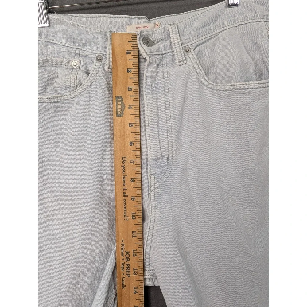 Levi Mens High Loose Jeans Light Wash Blue 3464100040 Size 30x29
